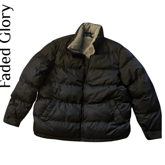 Faded Glory Other - Faded glory Mens puffer coat size xl black